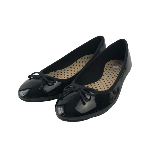 M&S Black Ballerina Shoes Shoe Size 4