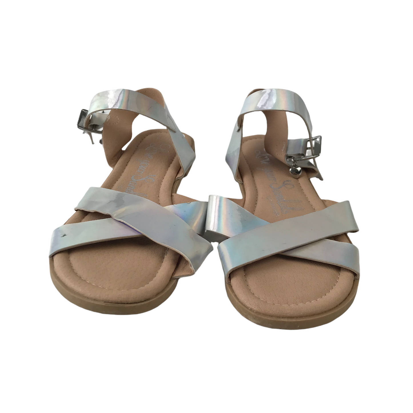 George Silvery Sandals Shoe Size 1