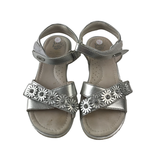 Lelli kelly Silver Floral Detail Sandals Shoes Shoe Size 13.5 (jr)