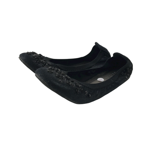 Next Black Floral Detail Ballerina Shoes Shoe Size 2