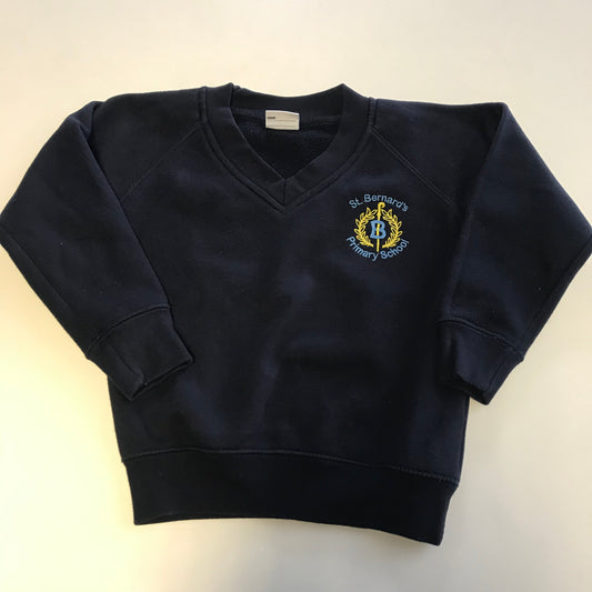 St. Bernard's Primary Navy Blue Sweatshirt V-neck