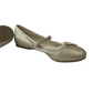 John Lewis Light Gold Sparkly Pumps with Butterfly Details Shoe Size 2