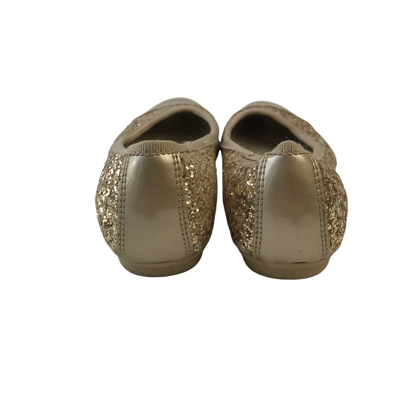 Clarks Golden Sparkly Ballerina Shoes Shoe Size 13F (jr)