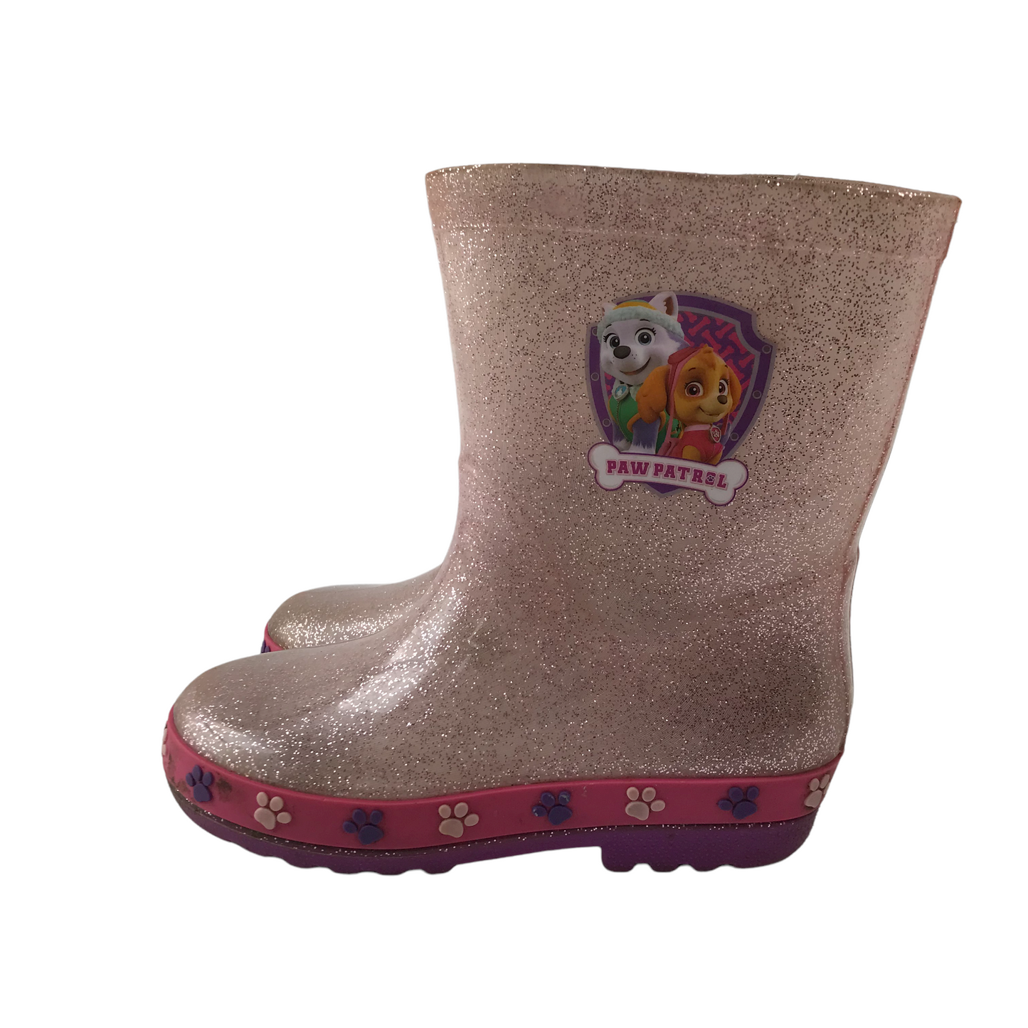 Sparkly Pink Paw Patrol Wellies Shoe Size 10 (jr)