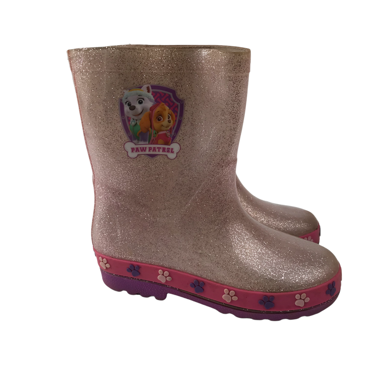 Sparkly Pink Paw Patrol Wellies Shoe Size 10 (jr)