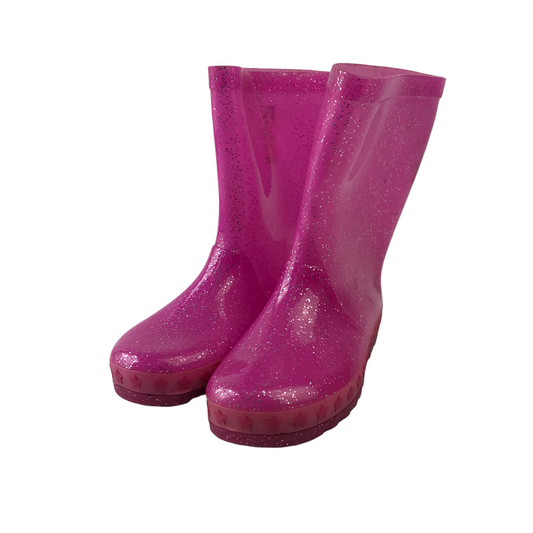 Nutmeg Pink Sparkly Wellies Shoe Size 2