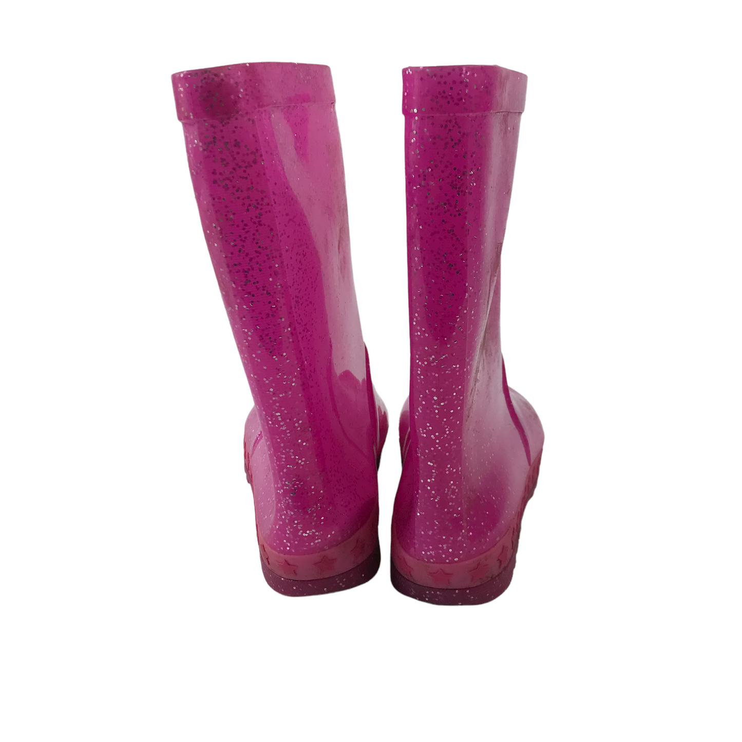 Nutmeg Pink Sparkly Wellies Shoe Size 2