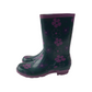 Clarks Navy and Purple Floral Wellies Shoe Size 1.5