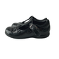 Clarks Black School Pumps with Flower Details and T-bar Shoe Size 7.5 (jr)
