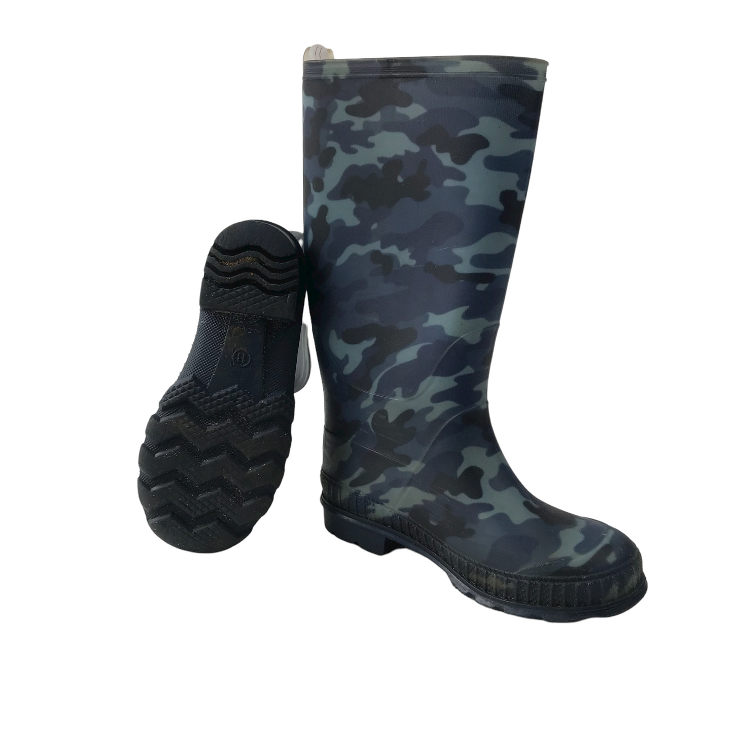 F&F Blue and Navy Camo Wellies Shoe Size 11 (jr)