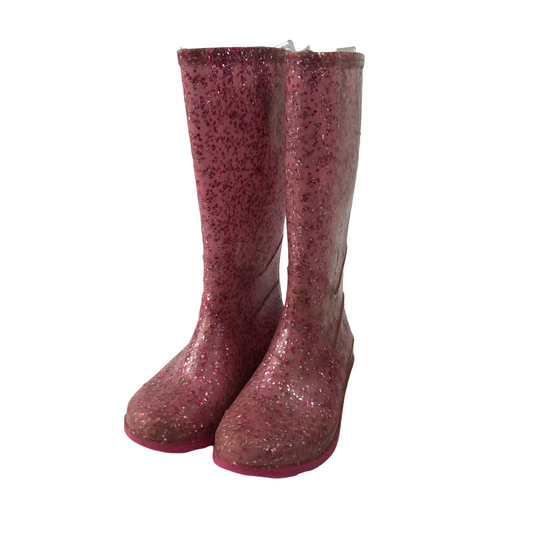 Pink Sparkly Wellies Shoe Size 11 (jr)
