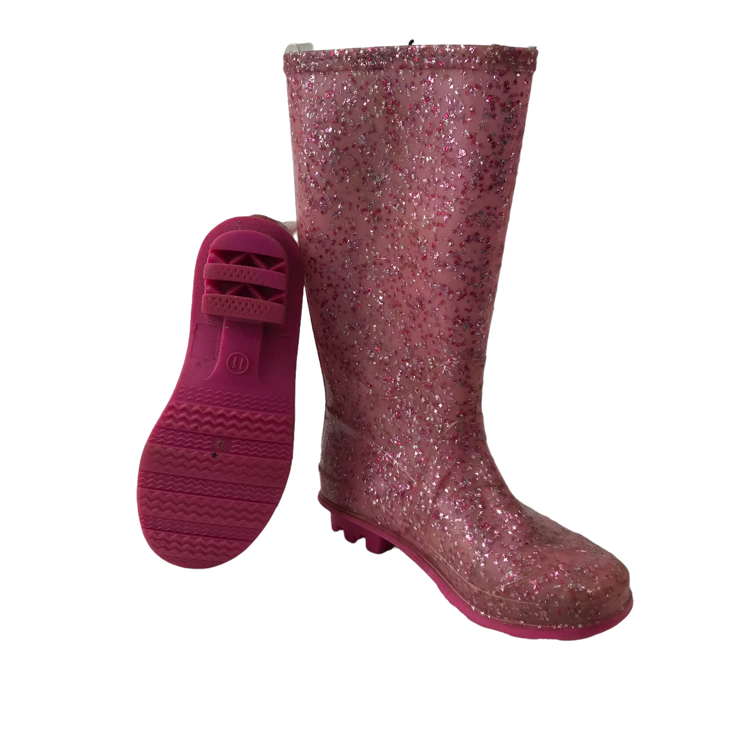 Pink Sparkly Wellies Shoe Size 11 (jr)