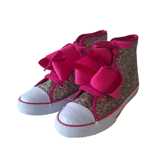 Jojo Siwa Sparkly High Tops Trainers Shoe Size 3