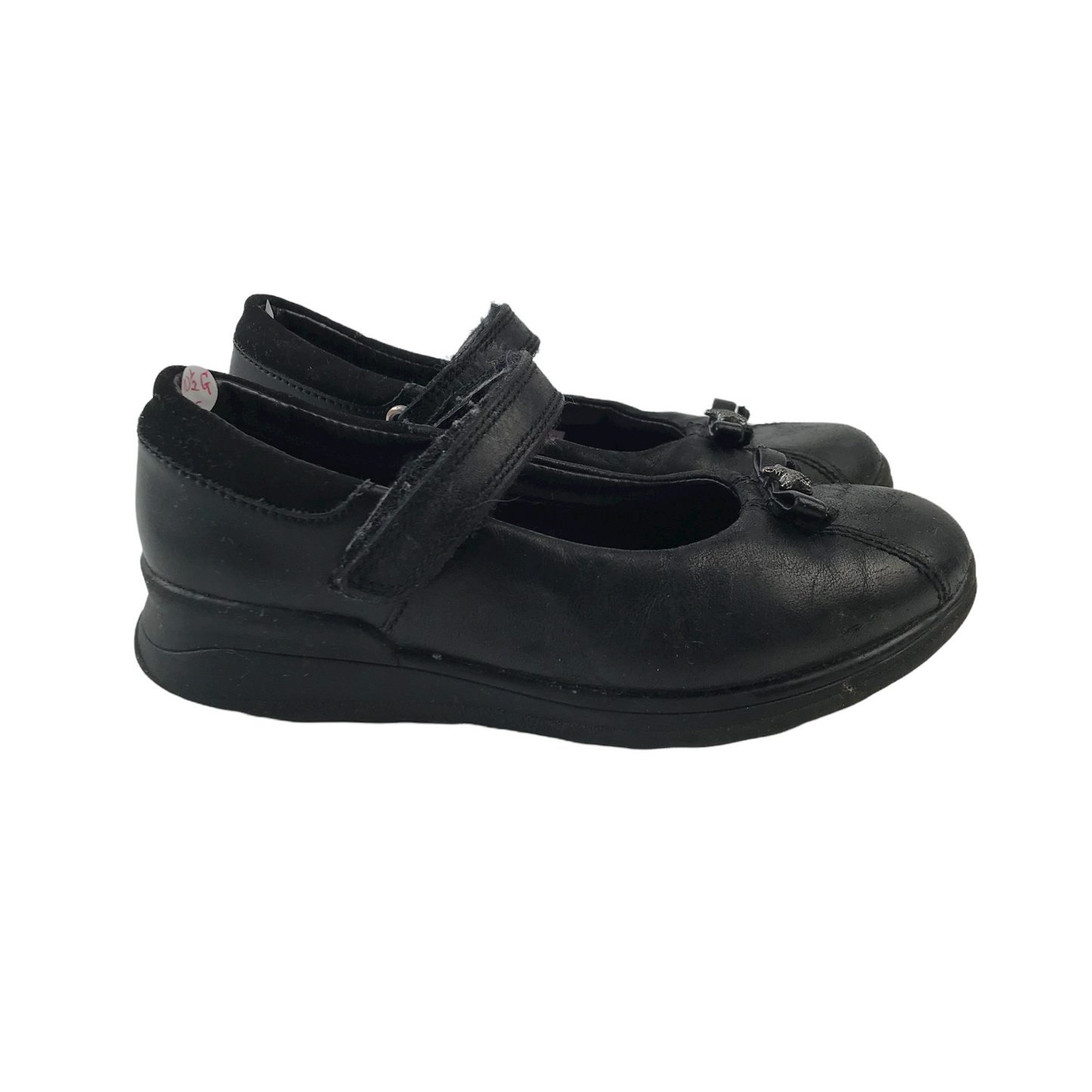 Clarks Black School Pumps with Starfish Bow Shoe Size 10.5G (jr)