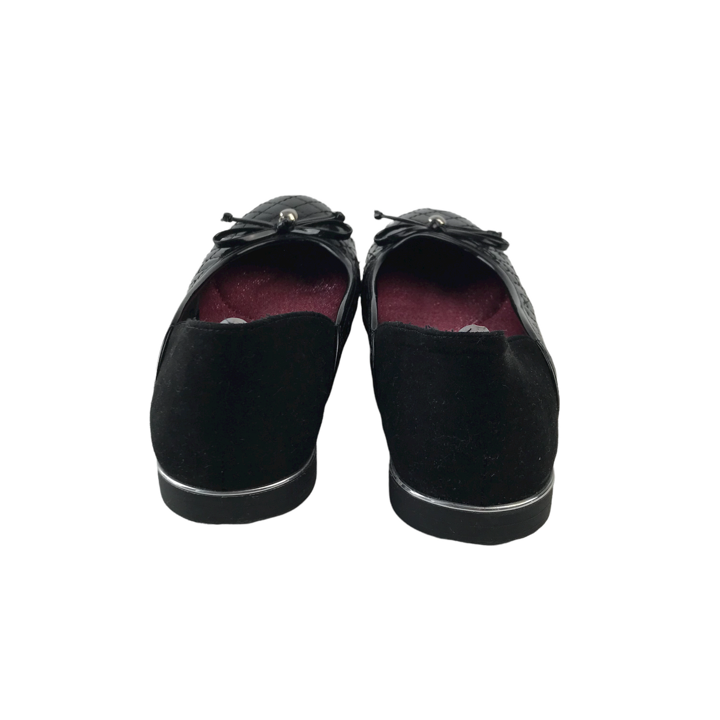 Tu Black Quilted School Pumps with Bowties Shoe Size 3