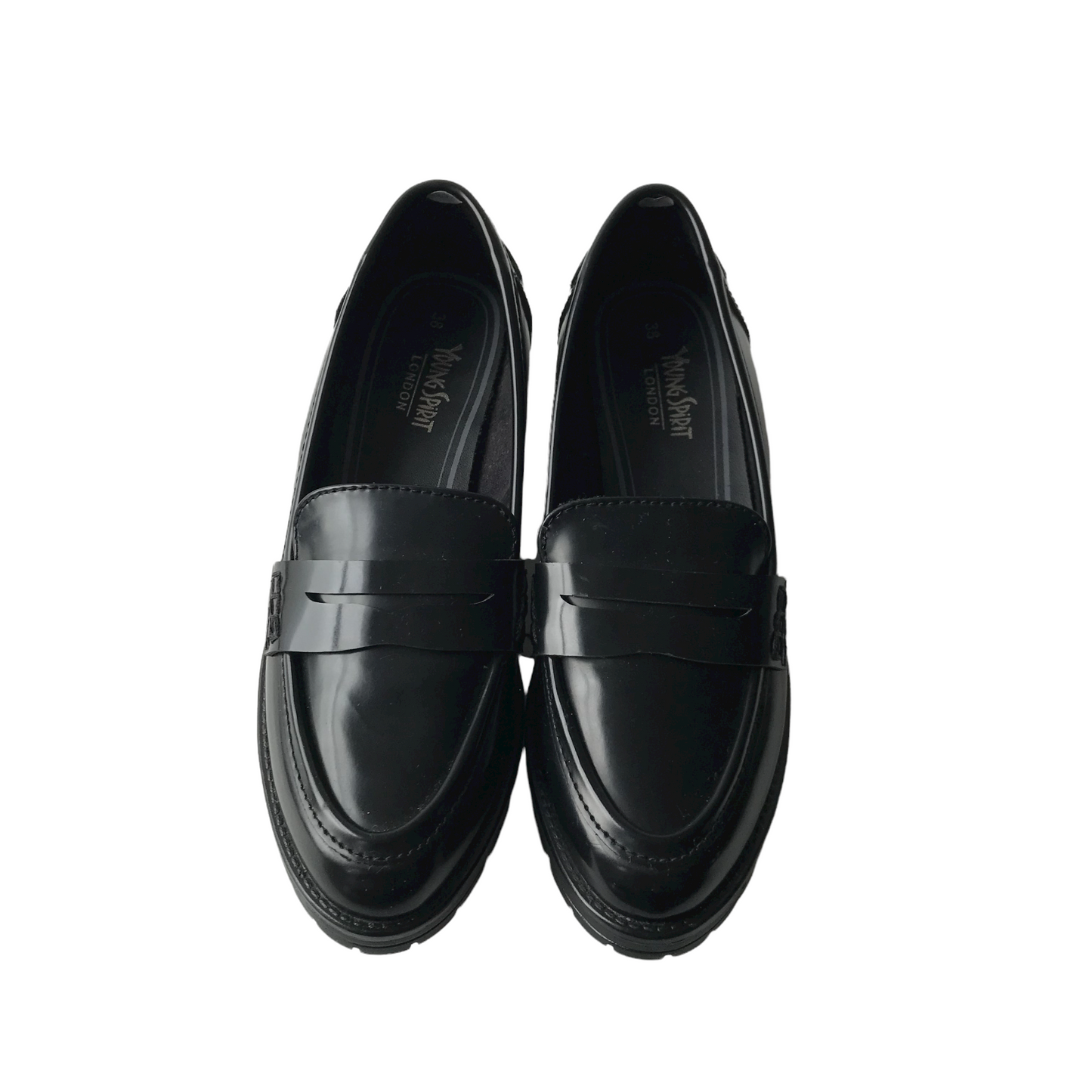 Young Spirit Black Loafers Shoe Size 5