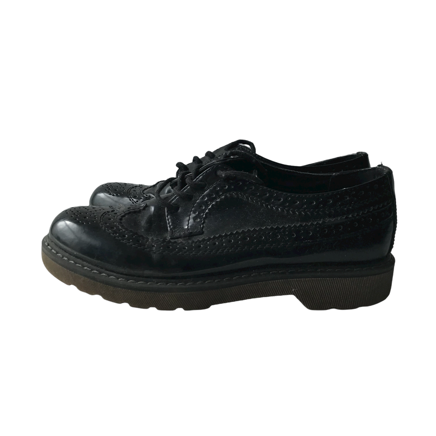 Graceland Black Brogue Shoes Shoe Size 4