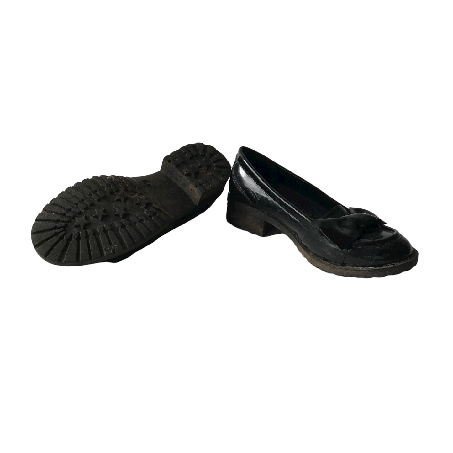 George Black Loafers with Tassels Shoes Shoe Size 13 (jr)