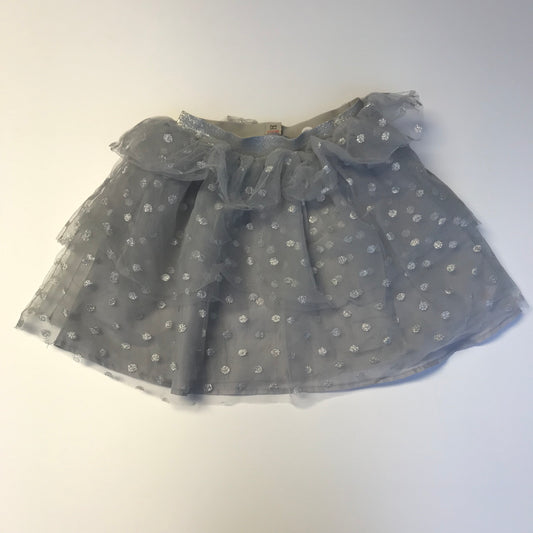 Tu Silver Sparkly Tulle Skirt Age 7