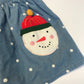 Light Blue Snowman Skirt Age 5-6