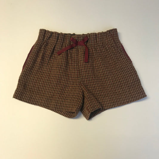 St Bernard Brown Houndstooth Pattern Shorts Age 5