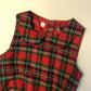 Mini V Red Tartan Playsuit with Belt Age 4