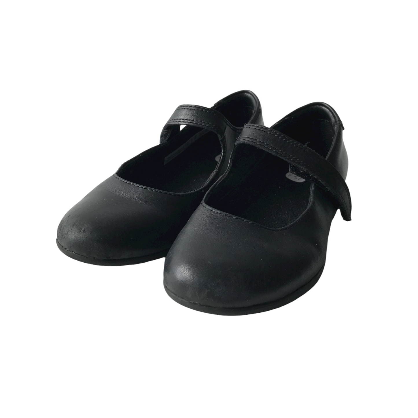 Clarks Black School Pumps with Single Strap Shoe Size 11.5F (jr)