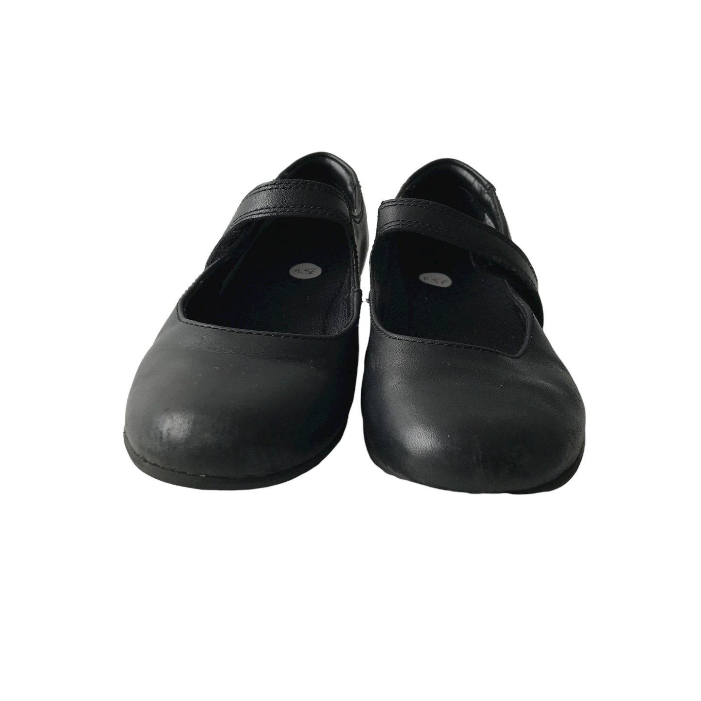 Clarks Black School Pumps with Single Strap Shoe Size 11.5F (jr)