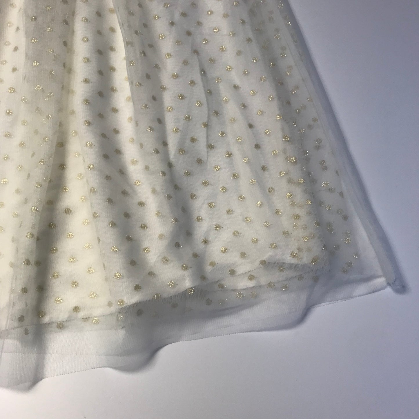 Boden White and Golden Sparkly Tulle Midi Skirt Age 15