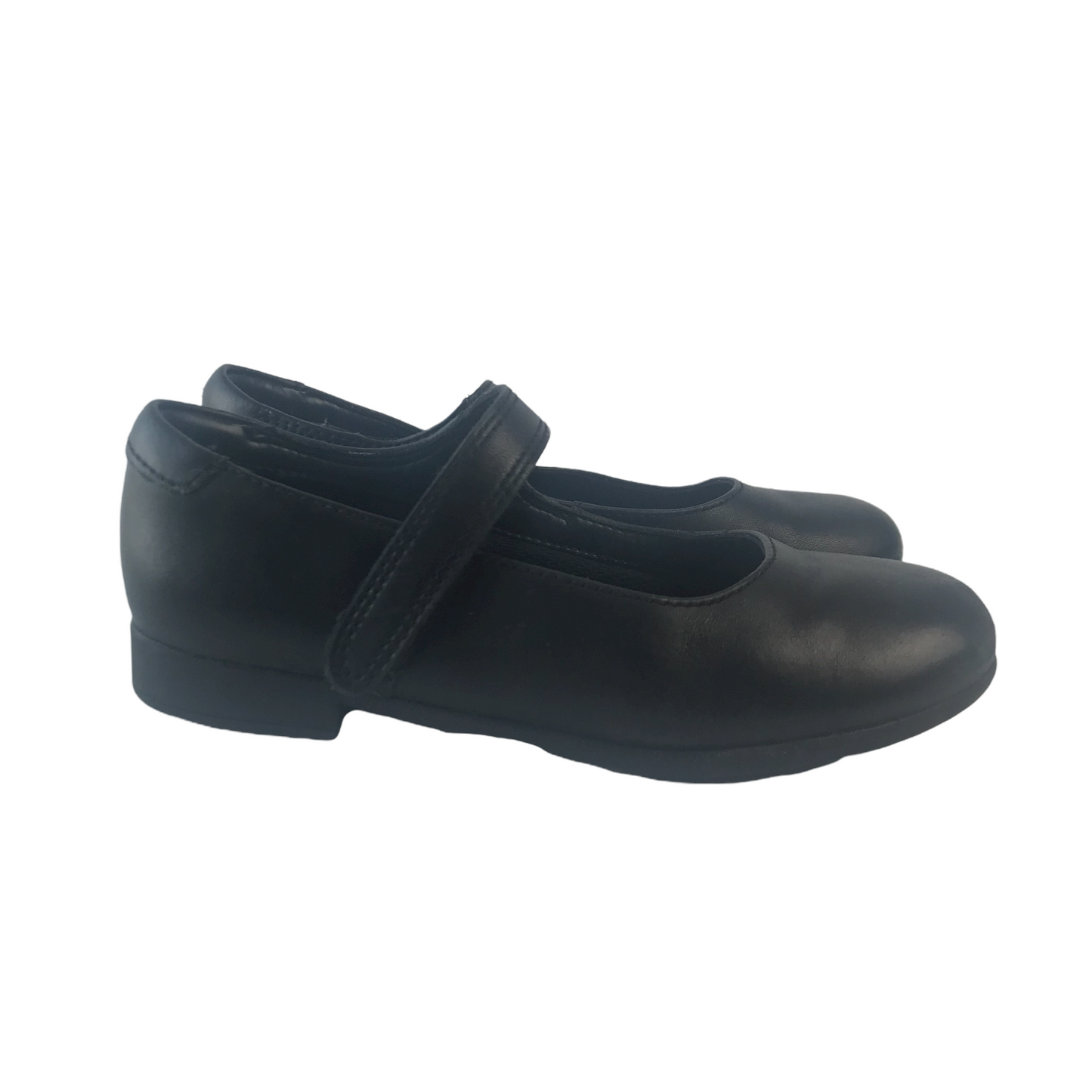 Clarks Black School Pumps with Single Strap Shoe Size 11.5F (jr)