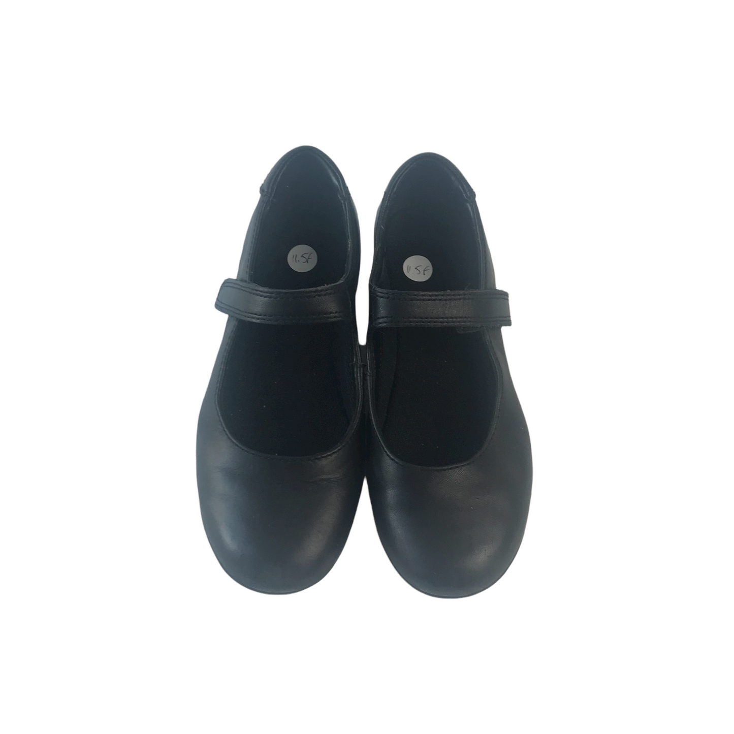 Clarks Black School Pumps with Single Strap Shoe Size 11.5F (jr)