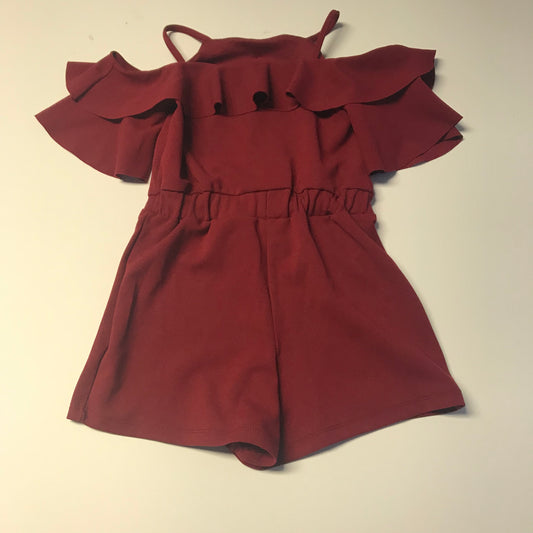 Red Clay Playsuit with Frill Age 8