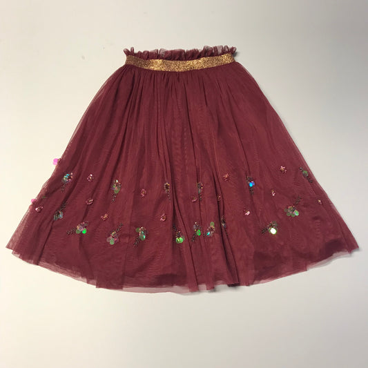 M&S Red Clay Tulle Layer Skirt Age 7