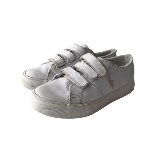 Ralph Lauren White Velcro Trainers Shoe Size 11 (jr)