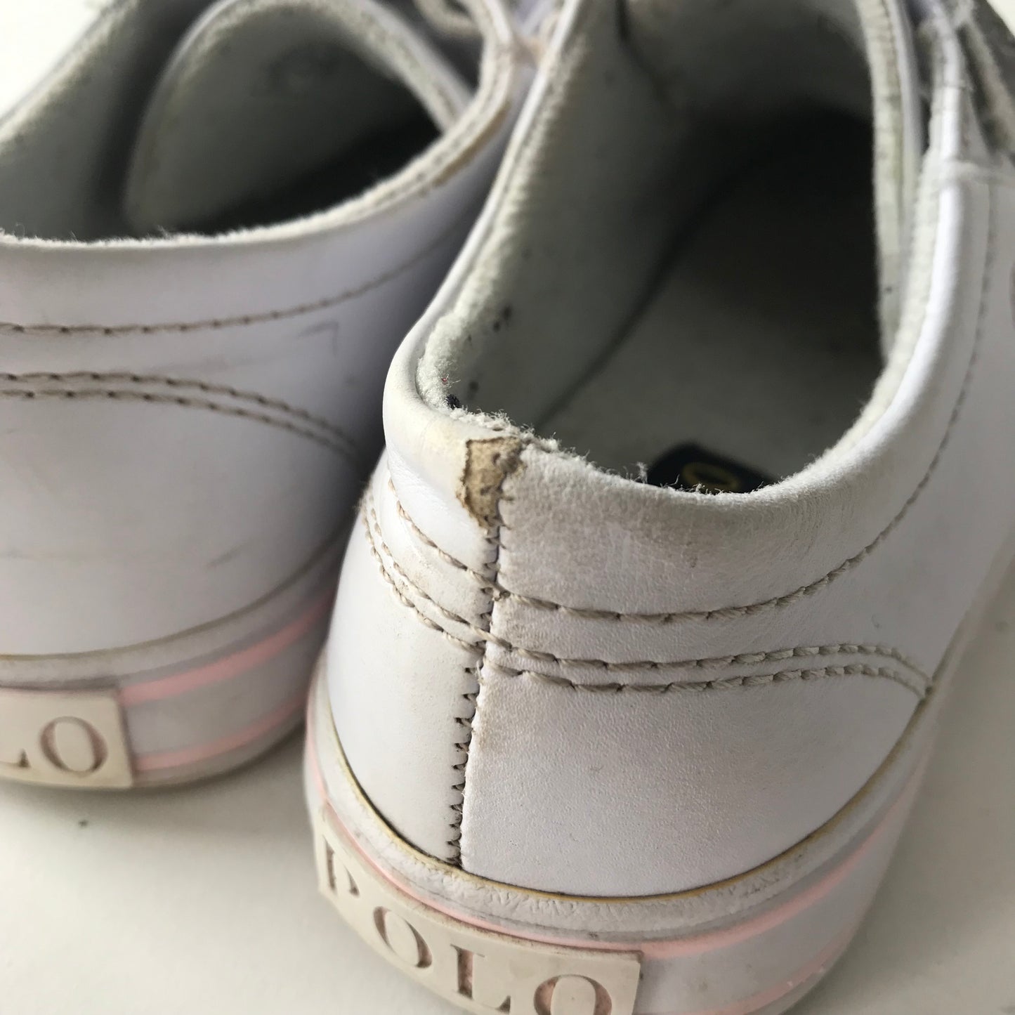 Ralph Lauren White Velcro Trainers Shoe Size 11 (jr)