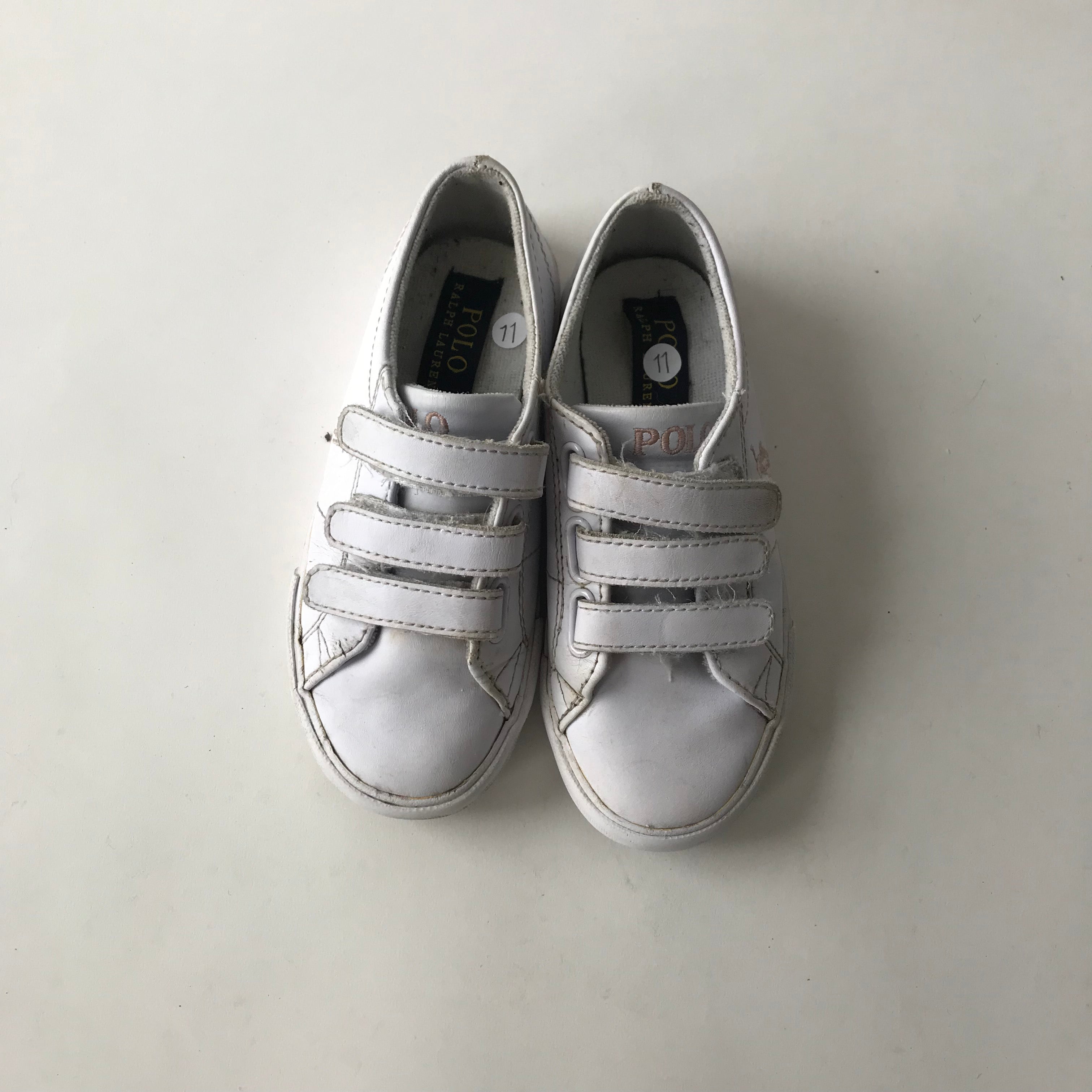 Ralph lauren black velcro on sale trainers