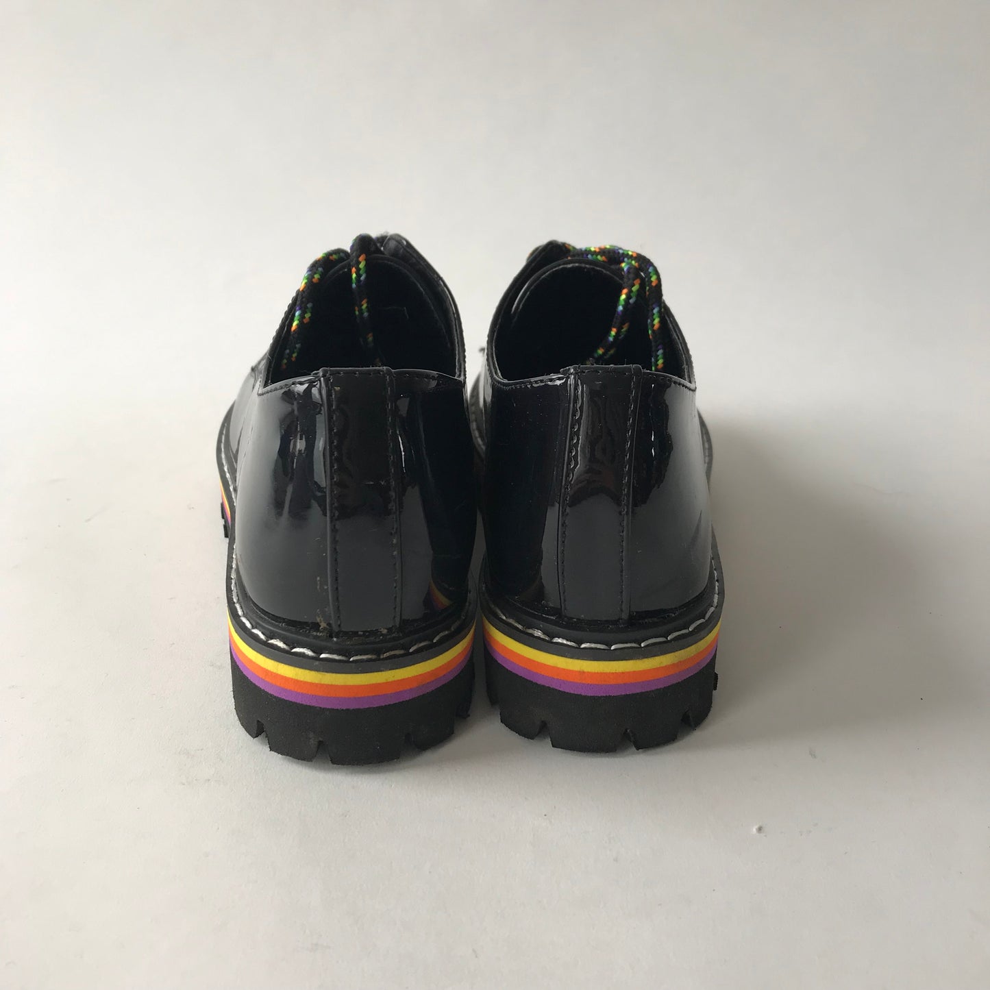 Tu Black Shoes with Colourful Soles Shoe Size 2