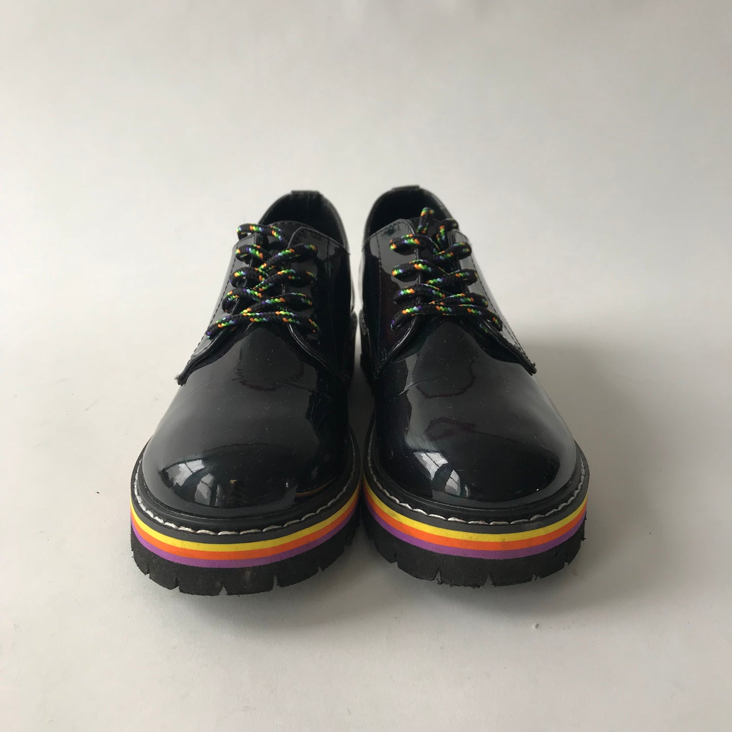 Tu Black Shoes with Colourful Soles Shoe Size 2