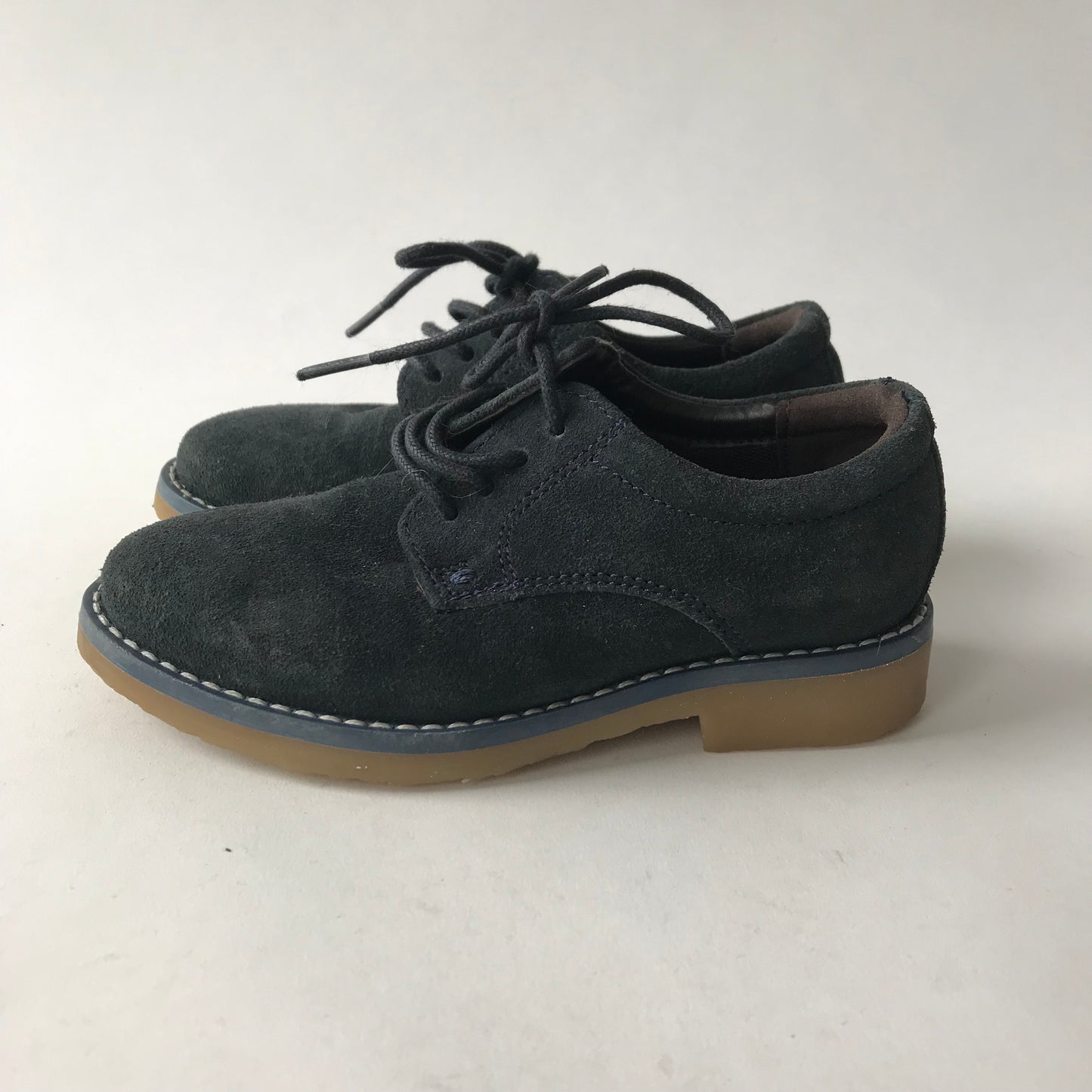 Navy Blue Leather Shoes Shoe Size 8 (jr)