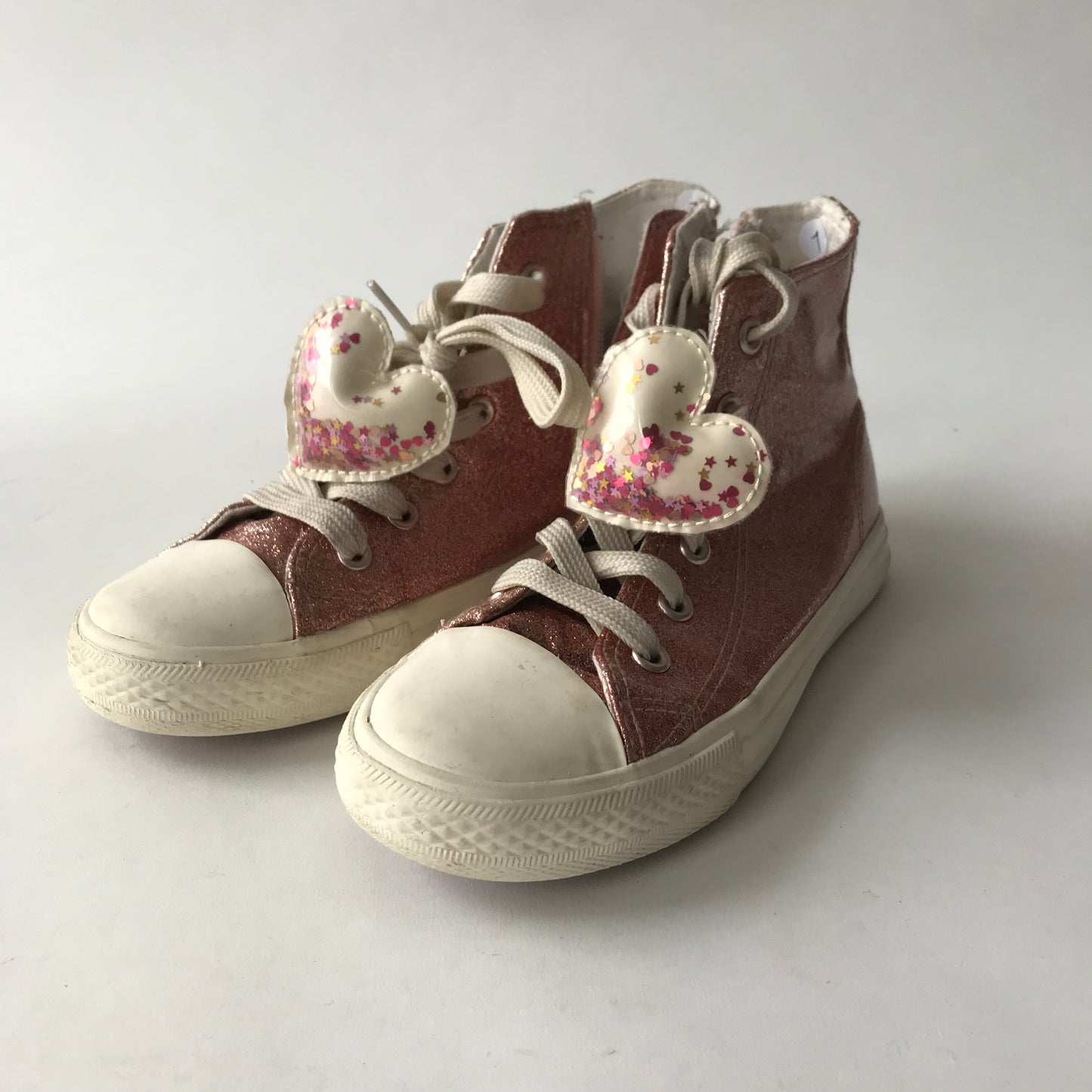 High Tops Trainers with Hearts Shoe Size 1