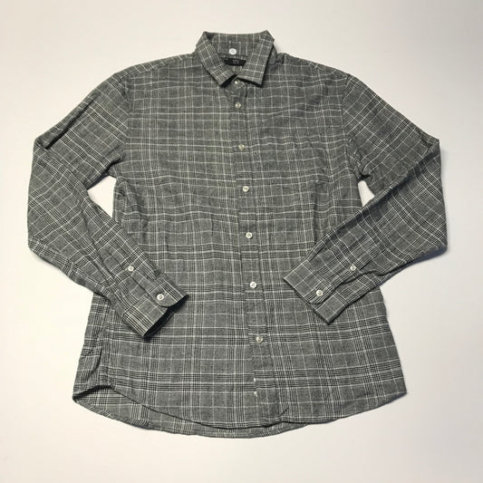 Celio Black and White Checked Slim Fit Shirt Adult's Size M