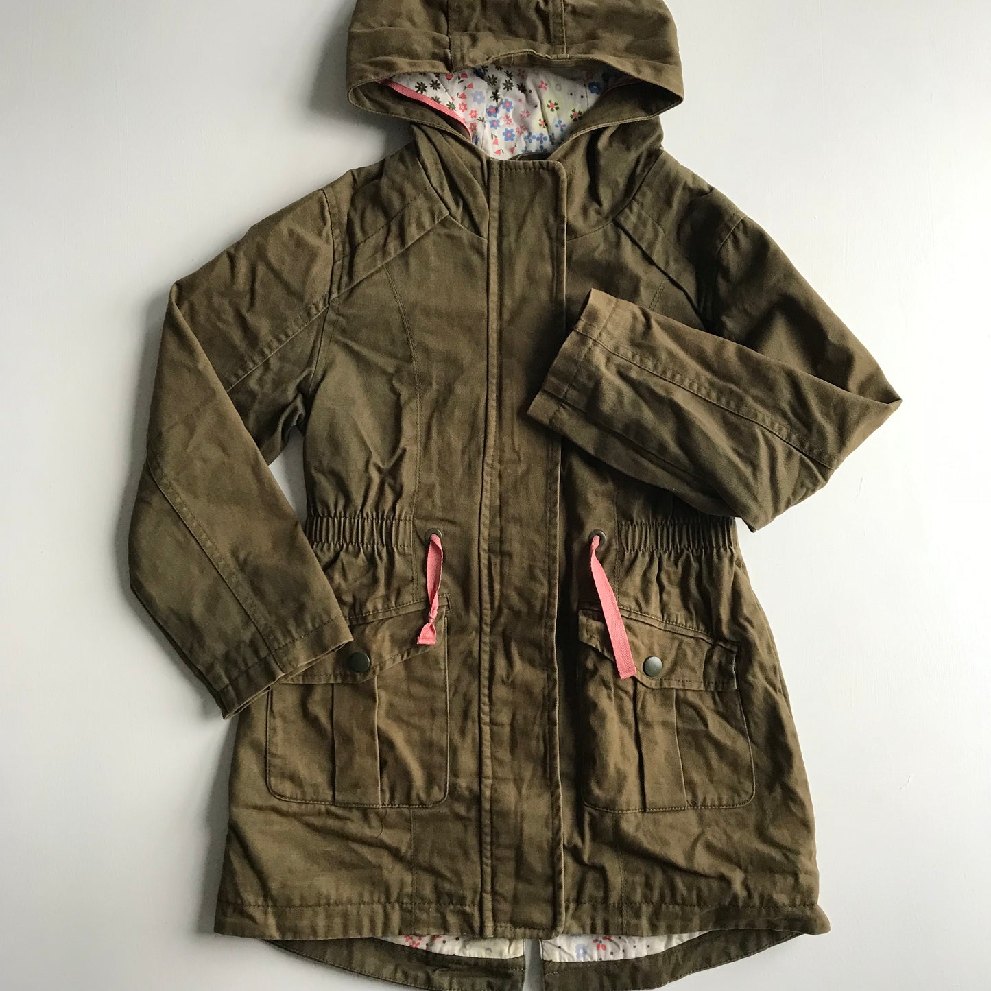 Khaki Green Light Parka Jacket Age 7