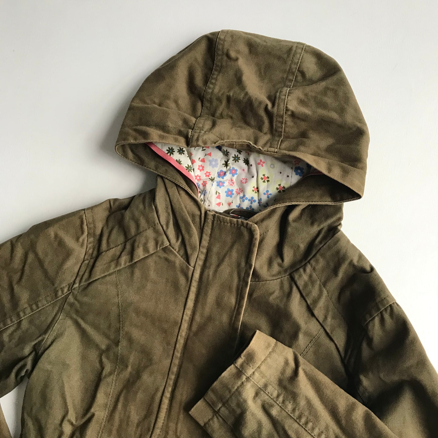 Khaki Green Light Parka Jacket Age 7