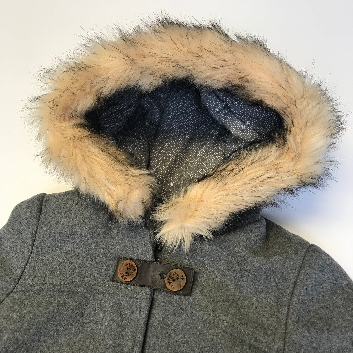 Vertbaudet Grey Wool Mix Coat Age 5