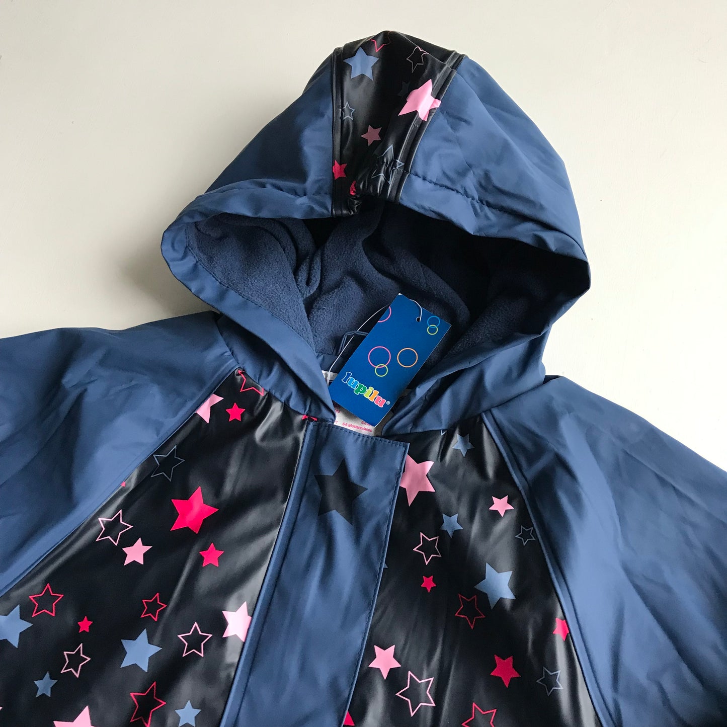 Lupilu Navy Stars Rain Jacket Age 7