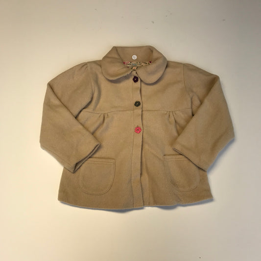 M&S Beige Light Fleece Coat Age 5