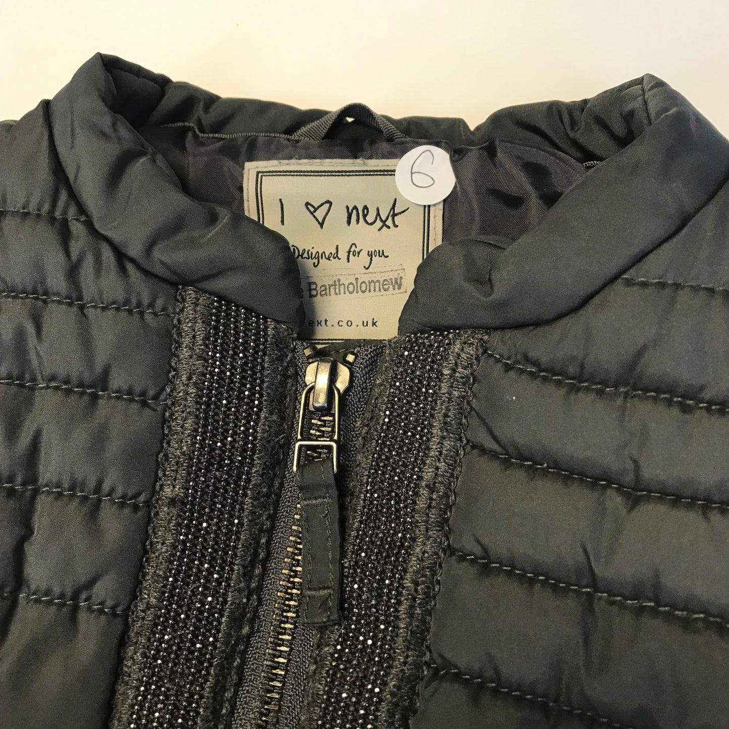 NEXT Dark Grey Light Puffer Jacket Age 6