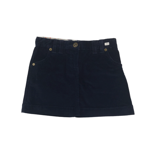 John Lewis Navy Blue Corduroy Mini Skirt Age 5