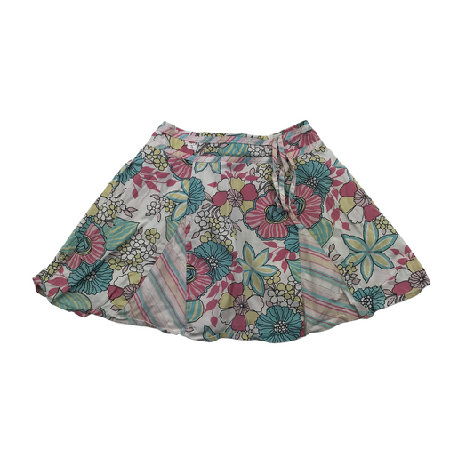 Adams Light Pink and Blue Floral Mini Skirt Age 5