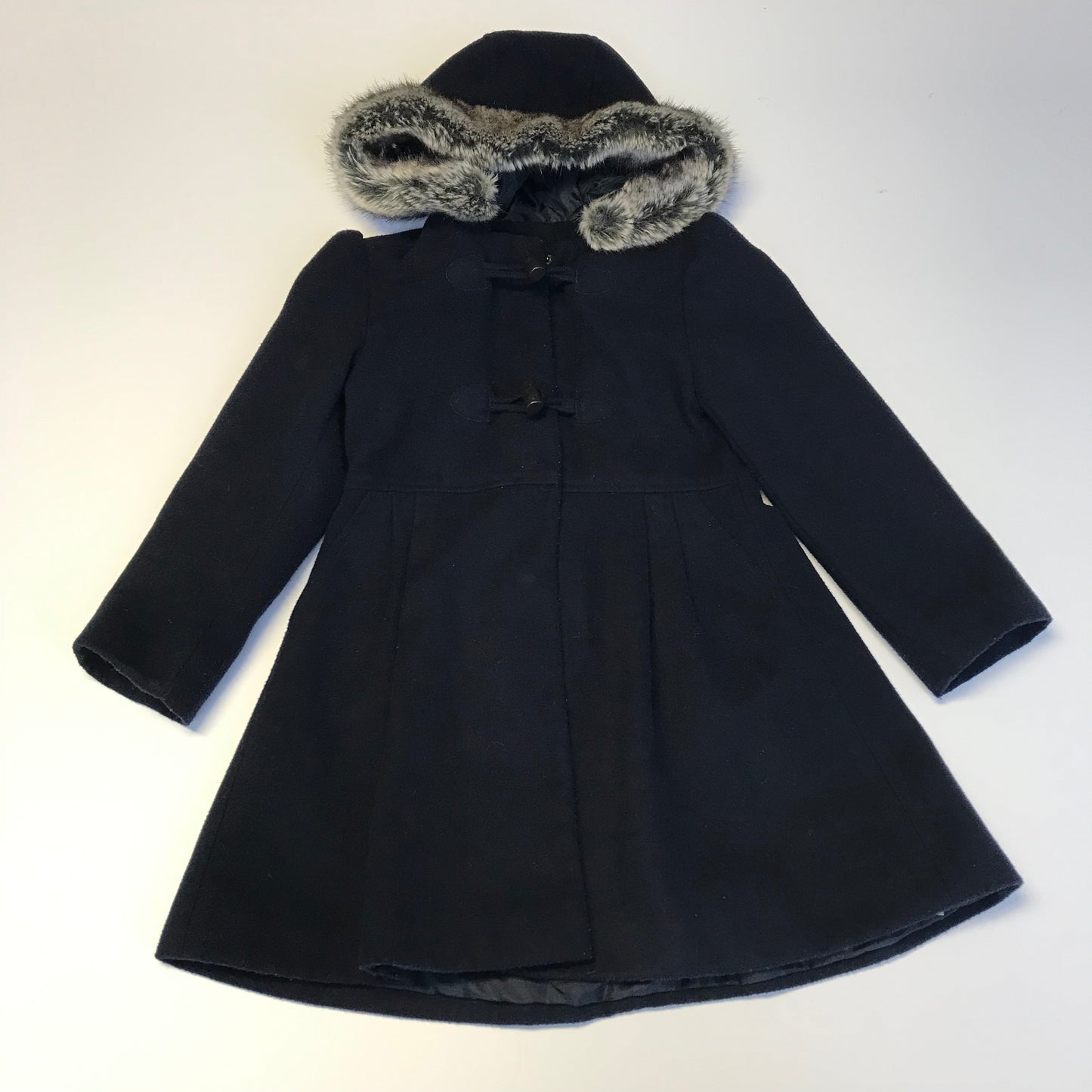 Matalan Black A-line Coat Age 6